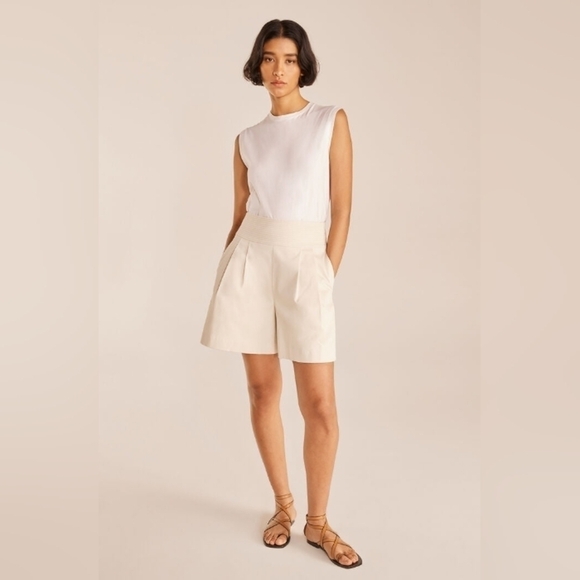 NWT Rebecca Taylor trench shorts in beige sz 2 - Picture 1 of 11